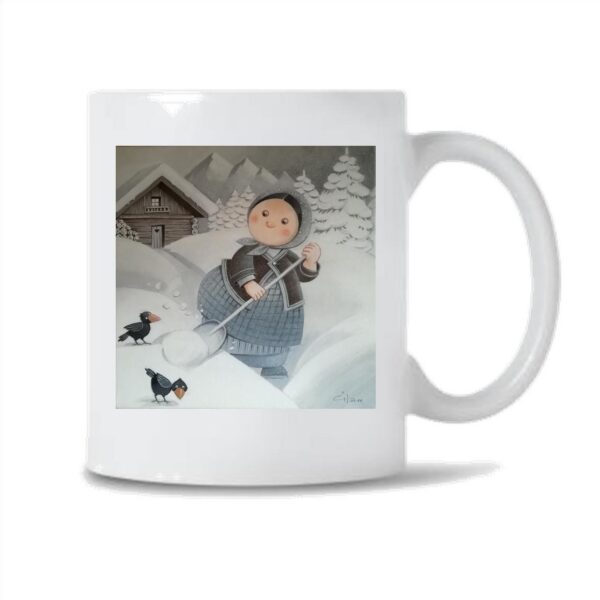 Mug et pot à crayons montagne Bonne femme déneige