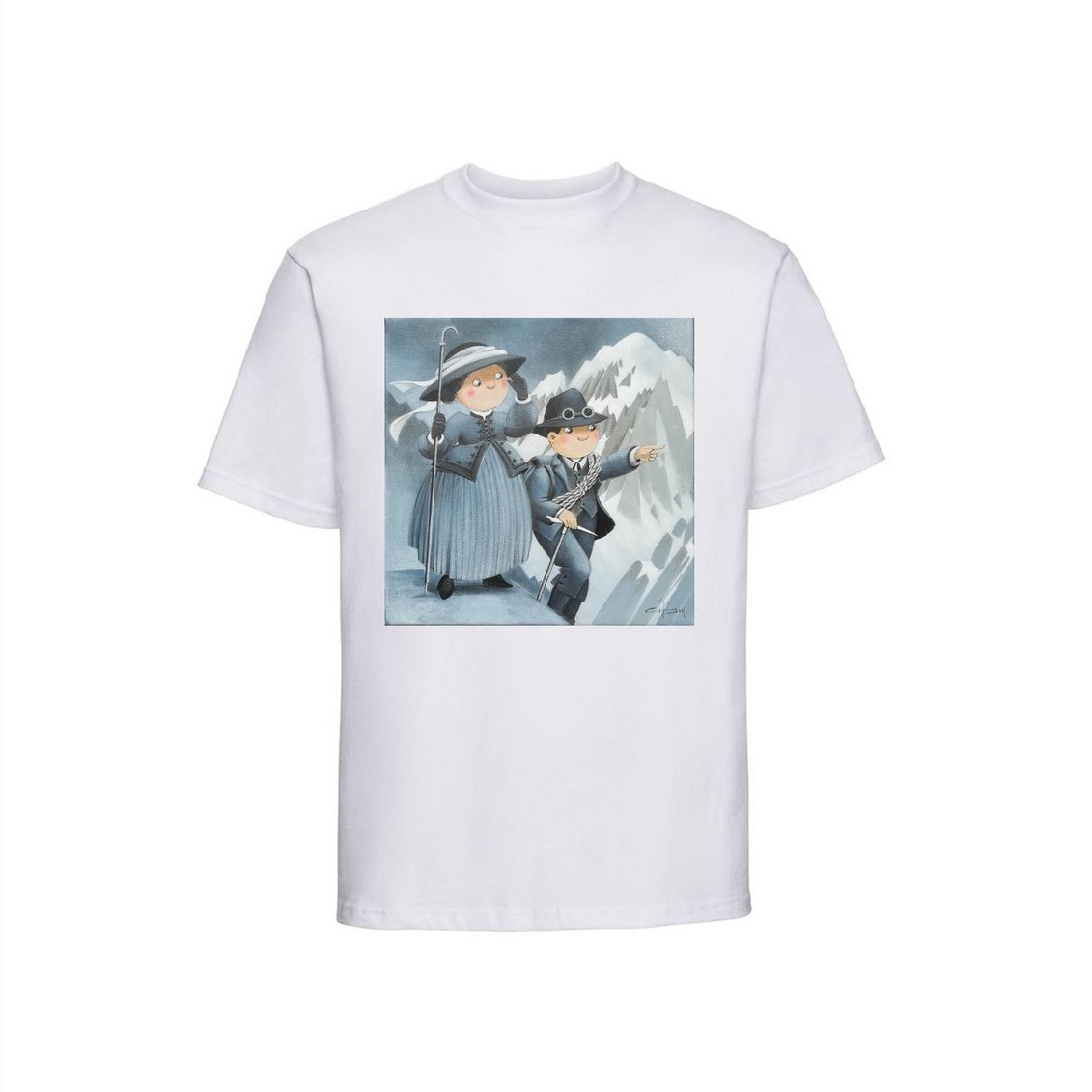 T-shirt Guide et cliente au sommet