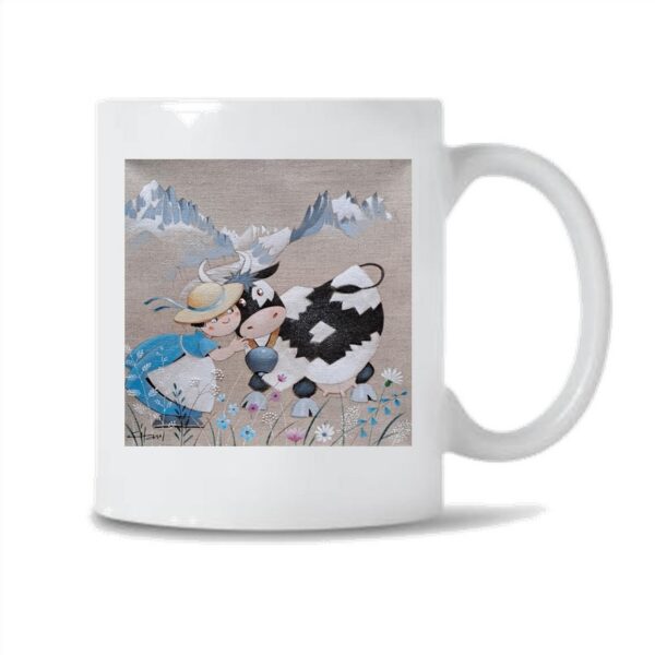 Mug et pot à crayons Fillette et vache