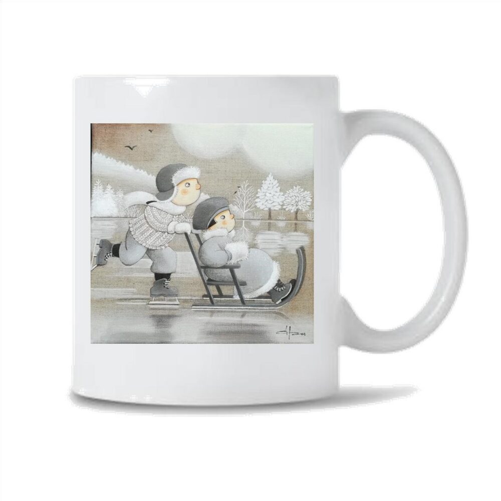 Mug et pot à crayons Traineau-luge sur glace