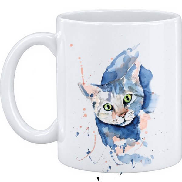Mug et pot à crayons Chat bleu