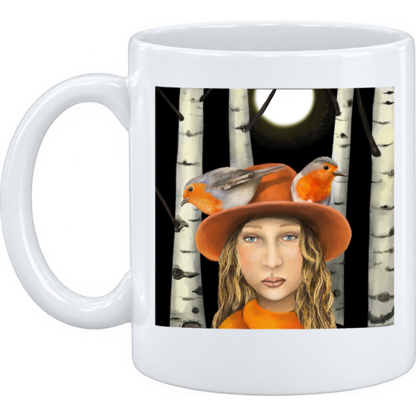 Mug et pot à crayons Jeune fille au chapeau