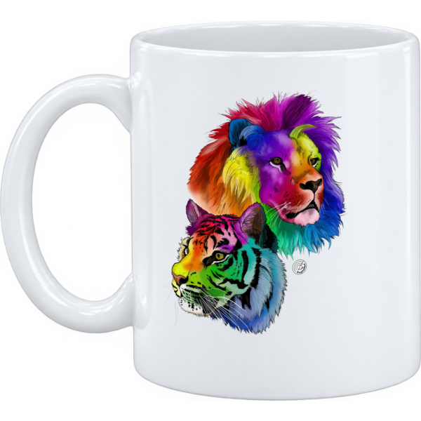 Mug et pot à crayons lion et tigre