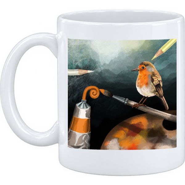 Mug et pot à crayons Rouge-gorge artiste