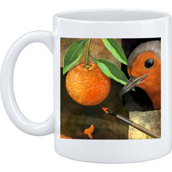 Mug et pot à crayons Rouge-gorge et clémentines
