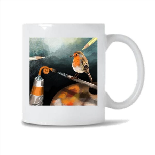 Mug et pot à crayons Rouge-gorge artiste