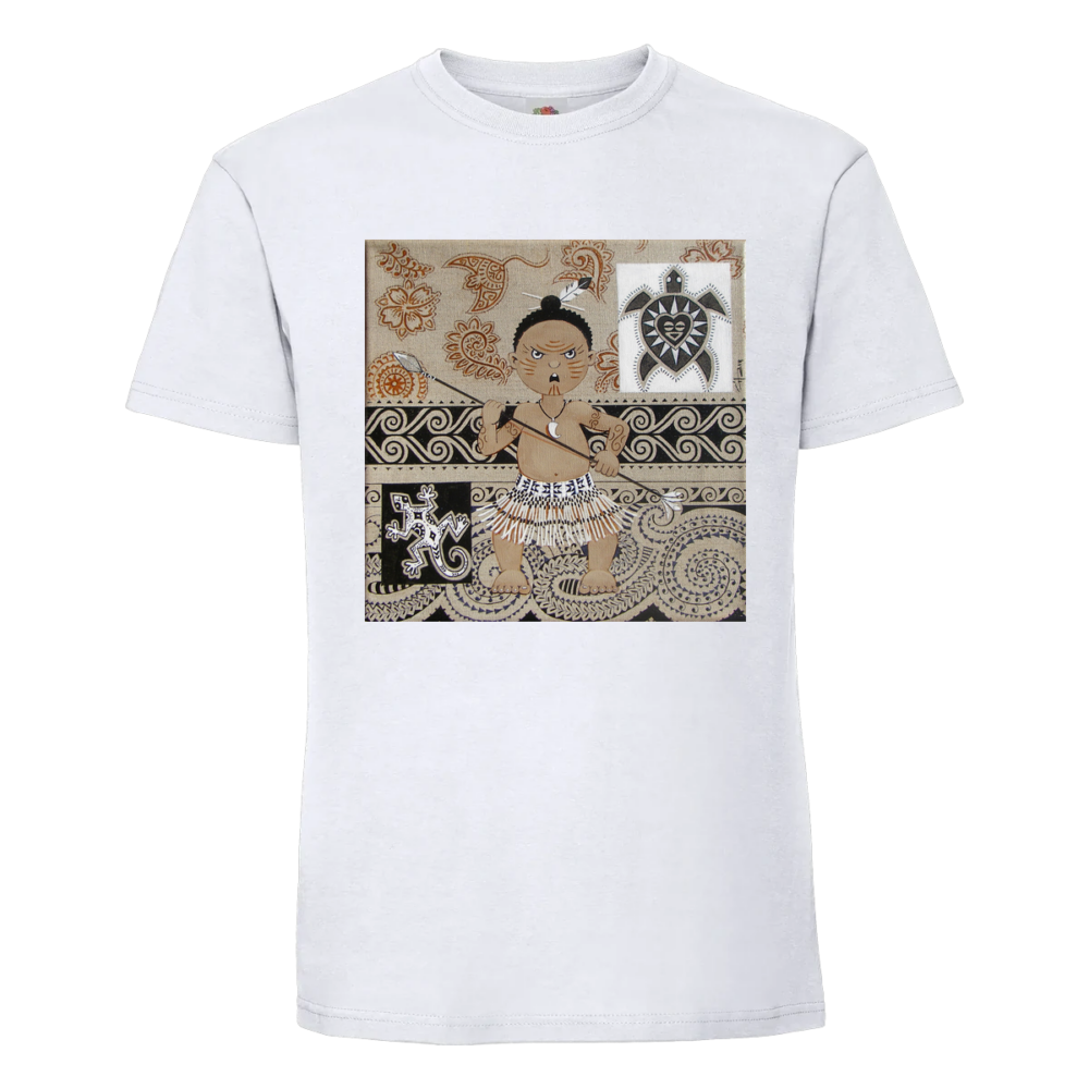 T-shirt Enfant Maori sur un t-shirt blanc