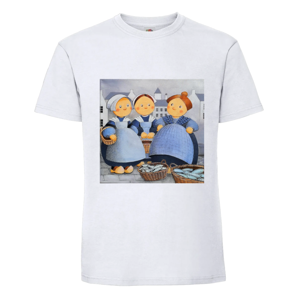 T-shirt la mer Ils sont frais mes poissons sur un t-shirt blanc