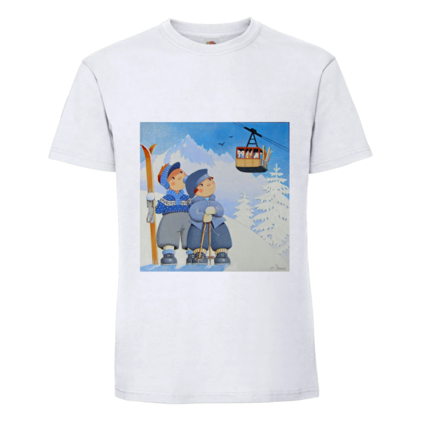 T-shirt Montagne Couple Télécabine