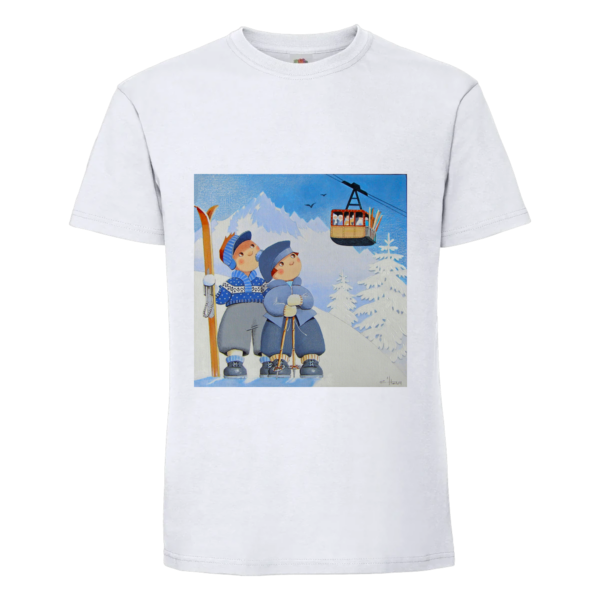 T-shirt Montagne Couple Télécabine