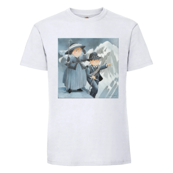 T-shirt Montagne Guide et cliente au sommet