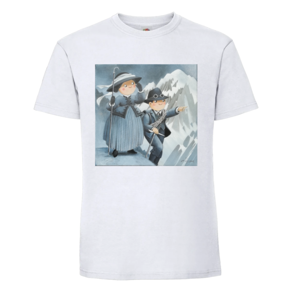 T-shirt Montagne Guide et cliente au sommet