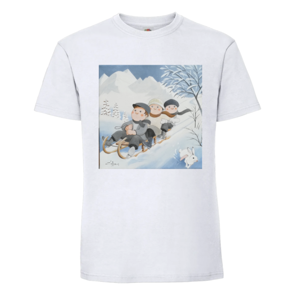 T-shirt Montagne Partie de luge