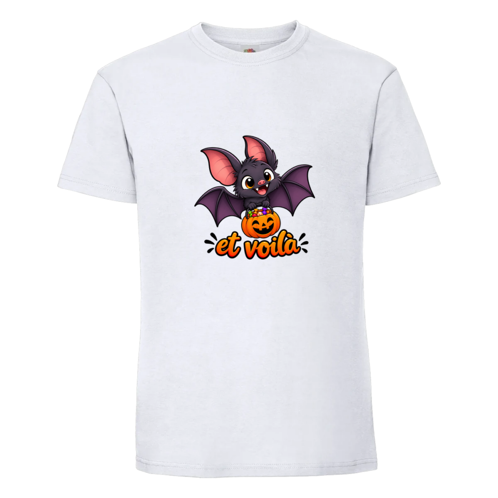 T-shirt Chauve-souris Halloween sur un t-shirt blanc