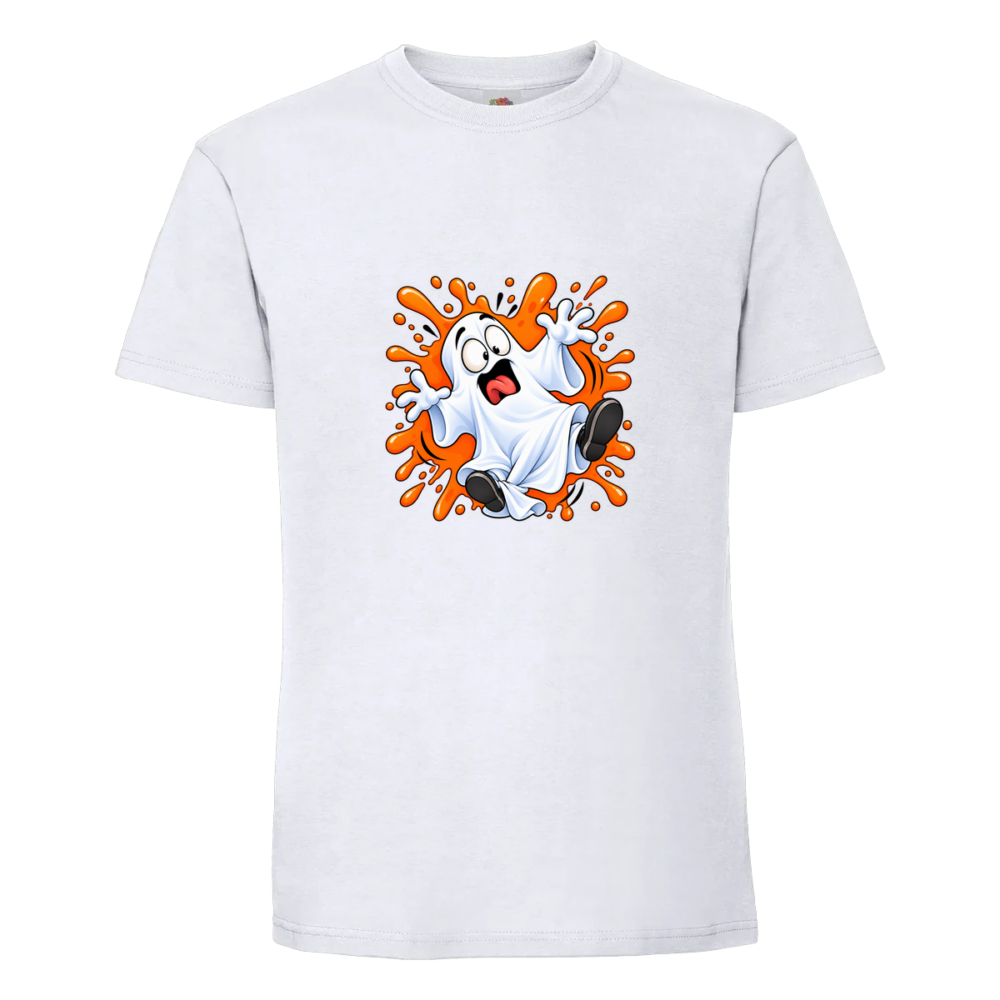 T-shirt Fantôme Halloween sur un t-shirt blanc
