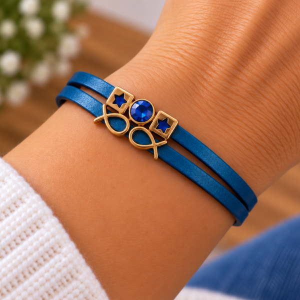 Bracelet Infini bleu