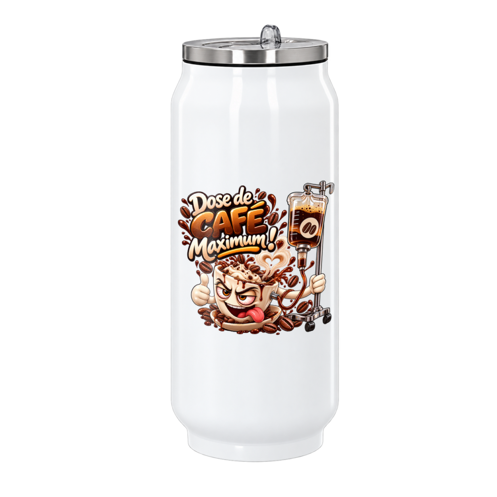Canette Café du matin : pour emporter son café, cette canette est faite pour vous, sur une canette en inox