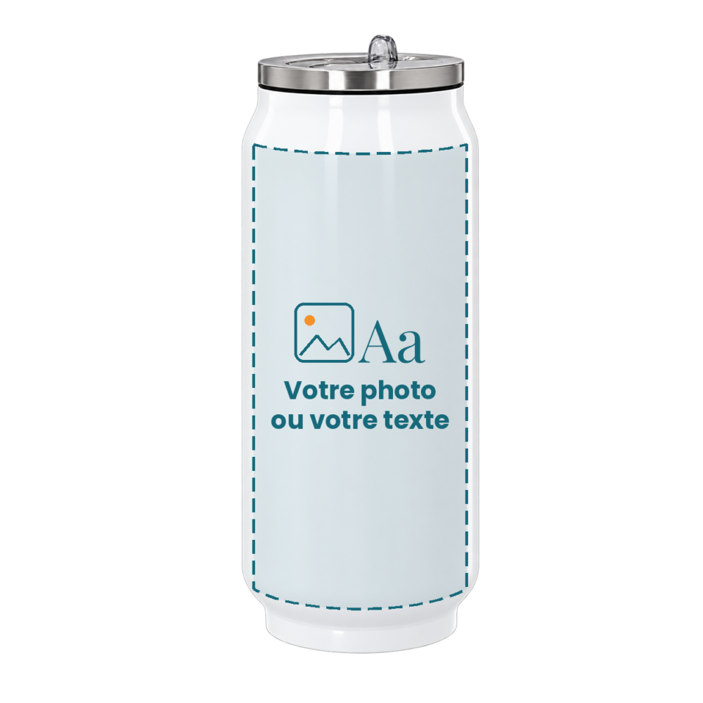 Canette personnalisée avec votre photo ou votre texte