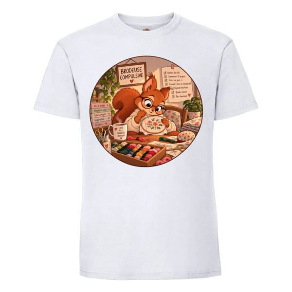 T-shirt Ecureuille brodeuse compulsive