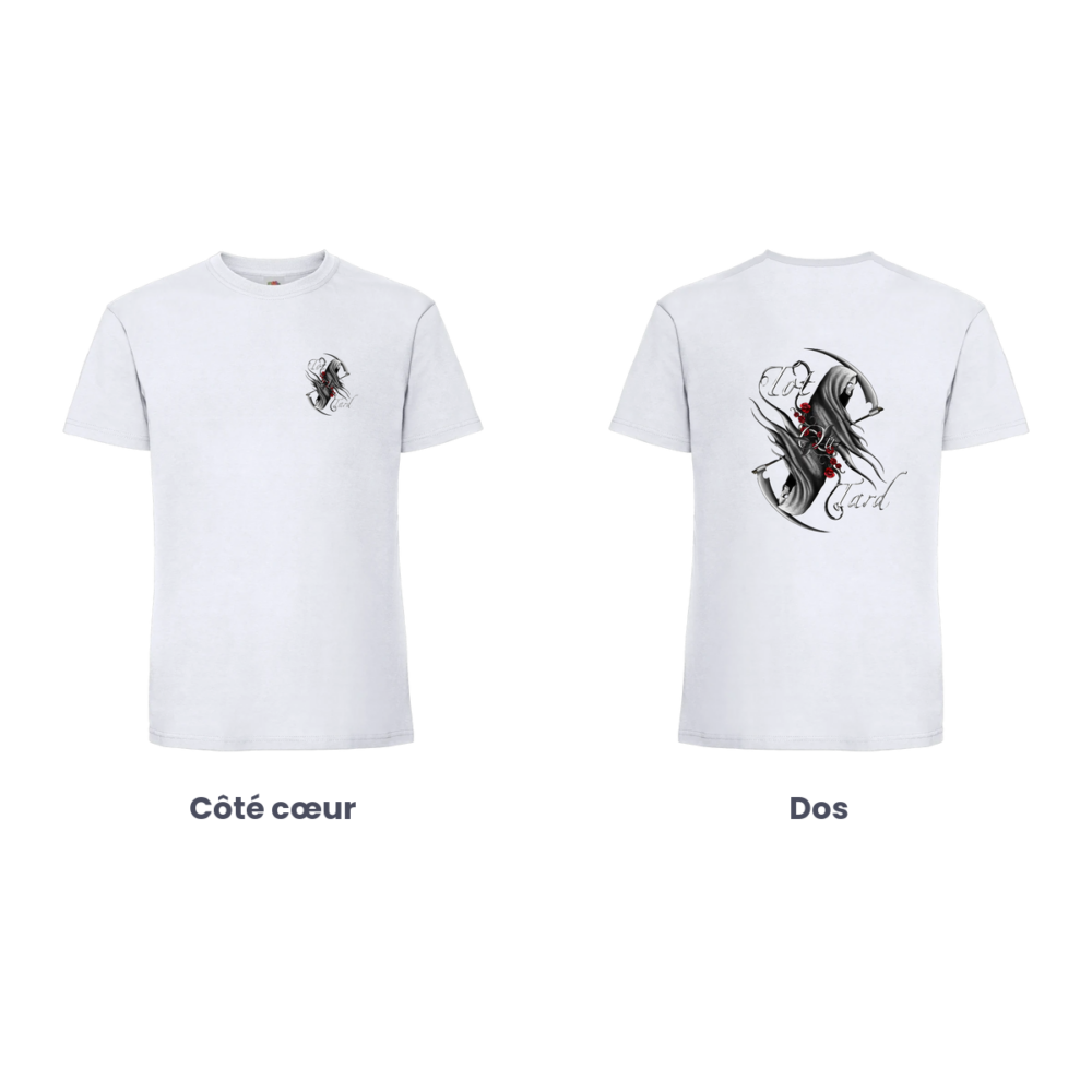 T-shirt Halloween Tôt ou Tard, côté cœur et dos